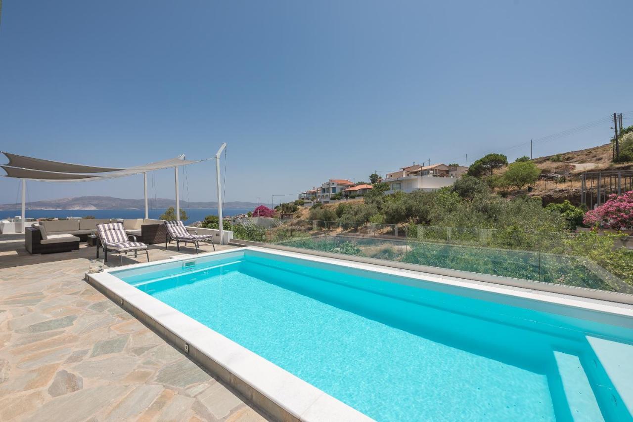 Villa Luna Private Heated Hydro Pool Bbq Beach 4Min Agia Marina Mikrolimanou Exterior foto