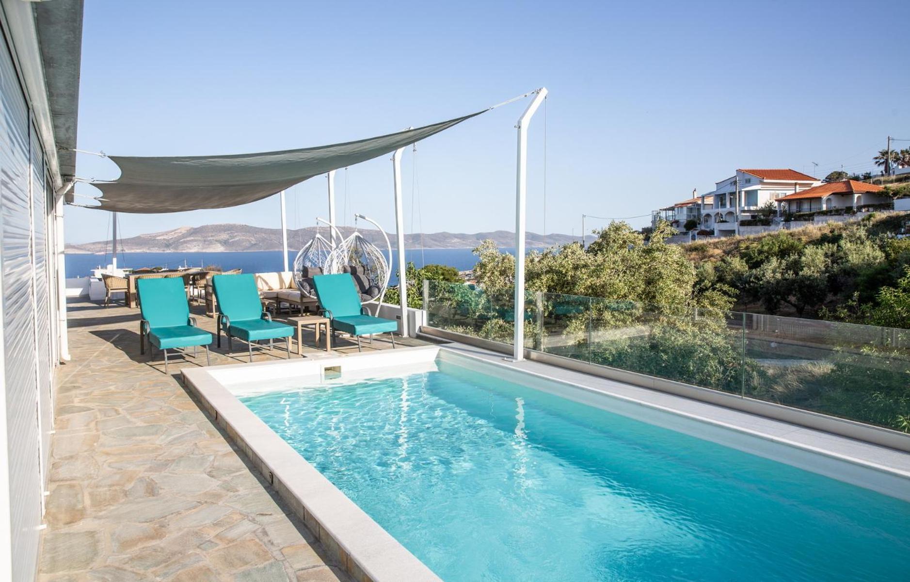 Villa Luna Private Heated Hydro Pool Bbq Beach 4Min Agia Marina Mikrolimanou Exterior foto